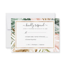 Tropische leves Wedding RSVP