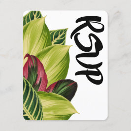 Tropische leves Wedding RSVP
