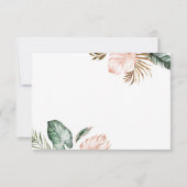 Tropische leves Wedding RSVP Kaartje (Achterkant)