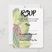 Tropische leves Wedding RSVP Kaartje (Achterkant)