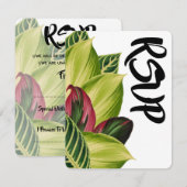 Tropische leves Wedding RSVP Kaartje (Voorkant / Achterkant)