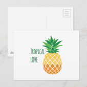 Tropische liefde briefkaart (Voorkant / Achterkant)