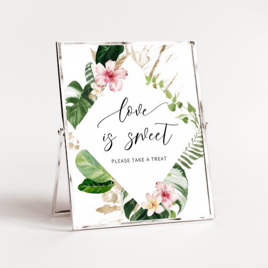 Tropische Liefde is zoet neem een traktatie Poster