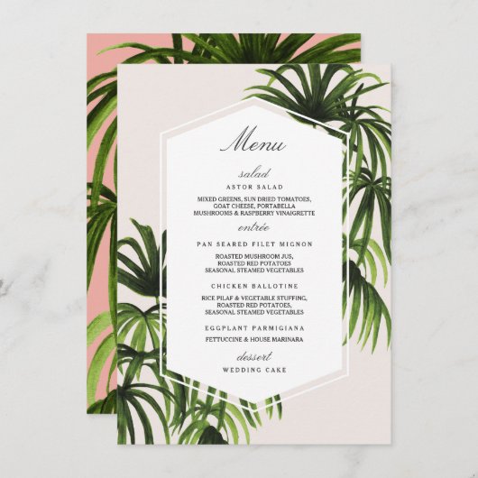 Tropische liefde / Menu (Voorkant / Achterkant)