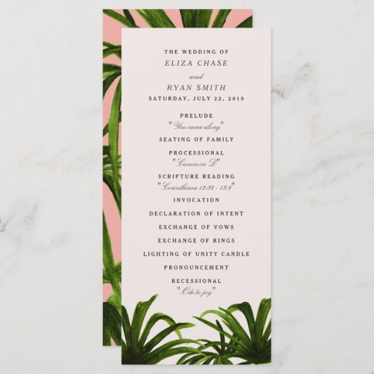 Tropische liefde / Programma Programmakaart (Voorkant / Achterkant)