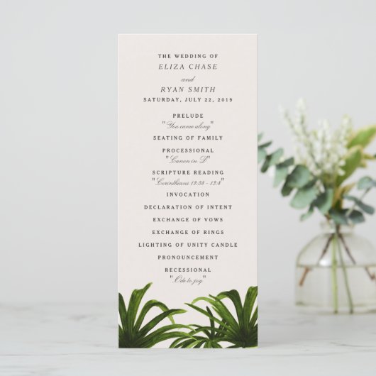 Tropische liefde / Programma Programmakaart (Staand voorkant)