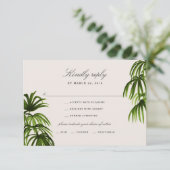 Tropische liefde / RSVP Kaartje (Staand voorkant)