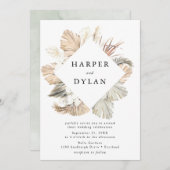 Tropische liefde Waterverf bloemenbruiloft Kaart (Voorkant / Achterkant)