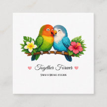 Tropische Liefdesvogels Trouwen Samen Voor Altijd 