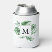 Tropische Lijst Monogram Koelbox Blikjeskoeler (Blikje Voorkant)