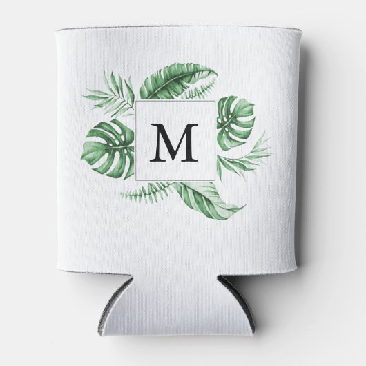 Tropische Lijst Monogram Koelbox Blikjeskoeler (Voorkant)
