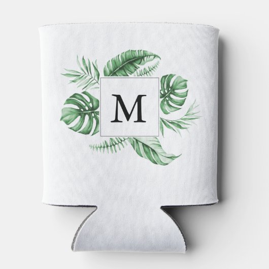 Tropische Lijst Monogram Koelbox Blikjeskoeler (Achterkant)
