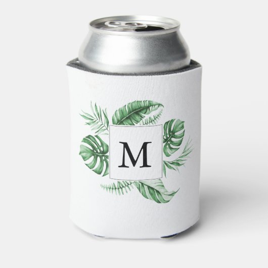 Tropische Lijst Monogram Koelbox Blikjeskoeler (Blikje Achterkant)