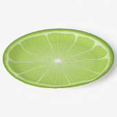 Tropische Limoen Party Essentials Papieren Bordje (Gekanteld)
