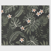 Tropische  loodbloem, strelitzia, palm cadeaupapier (Vlak)