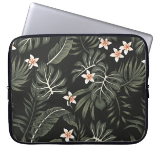 Tropische loodbloem, strelitzia, palm laptop sleeve