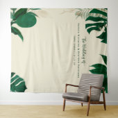 Tropische Loof Bruiloftsfotografie Achtergrond Wandkleed (In Situ (horizontaal))