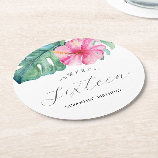 Tropische Luau aangepaste Onderzetters (Gebogen)