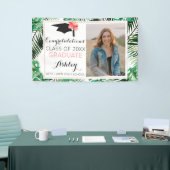 Tropische Luau Afstudeer Auto Vlag Spandoek (Beurs)