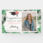 Tropische Luau Afstudeer Auto Vlag Spandoek (Horizontaal)