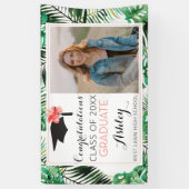 Tropische Luau Afstudeer Auto Vlag Spandoek (Verticaal)