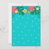 Tropische Luau Aloha 40e verjaardag Kaart (Achterkant)