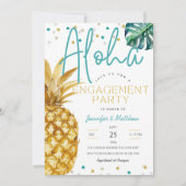 Tropische Luau Aloha Beach verlovingsfeest Kaart (Voorkant)