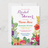 Tropische Luau Aloha Bruidsmeisje Uitnodiging (Voorkant)