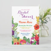 Tropische Luau Aloha Bruidsmeisje Uitnodiging (Staand voorkant)