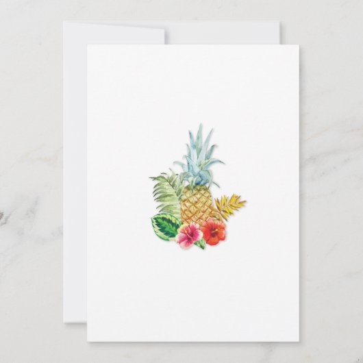 Tropische Luau Aloha Bruidsmeisje Uitnodiging (Achterkant)