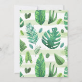 Tropische luau baby meisje douche uitnodiging warm (Achterkant)