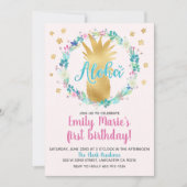 Tropische Luau Birthday Invitation of Any Event Kaart (Voorkant)