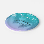 Tropische Luau Blauwgroen Roze Sweet 16 Birthday P Papieren Bordje (Gekanteld)