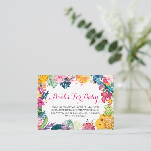 Tropische Luau Books voor Baby Enclosure Kaart (Staand voorkant)