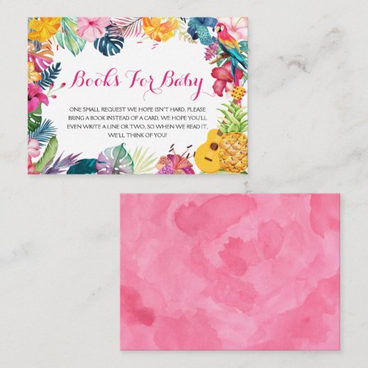 Tropische Luau Books voor Baby Enclosure Kaart (Voorkant / Achterkant)