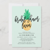 Tropische Luau Bruiloftsfeest Uitnodiging in Mint (Voorkant)