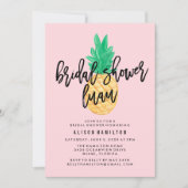 Tropische Luau Bruiloftsfeest Uitnodiging in Roze (Voorkant)