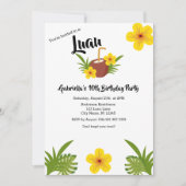 Tropische Luau Coconut Birthday Party Kaart (Voorkant)