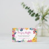 Tropische Luau Diaper Raffle Enclosure Kaart (Staand voorkant)