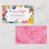 Tropische Luau Diaper Raffle Enclosure Kaart (Voorkant / Achterkant)