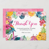 Tropische Luau Hartelijk dank Bedankkaart (Voorkant / Achterkant)