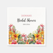 Tropische Luau Hawaiaanse Bruidsmeisjesborrel Servet (Voorkant)