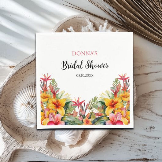 Tropische Luau Hawaiaanse Bruidsmeisjesborrel Servet