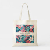 Tropische Luau Hawaiiaanse bruiloft gunsten Tote Bag (Achterkant)