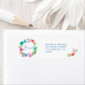 Tropische luau krans strand bruiloft liefde script etiket (Insitu)