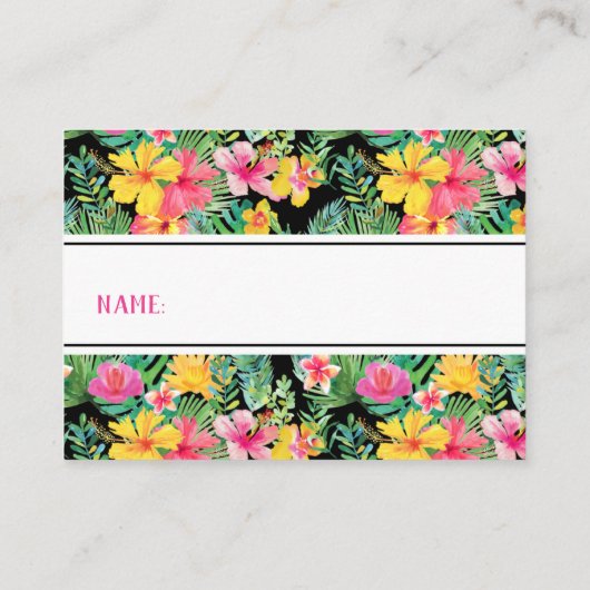 Tropische Luau Luier Raffle Ticket, BOHO Informatiekaartje (Achterkant)