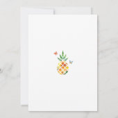 Tropische Luau Meisje Verjaardag Aloha Ananas Kaart (Achterkant)