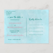 Tropische luau-ocean huwelijks FOTO bewaar datum s Aankondigingskaart (Achterkant)