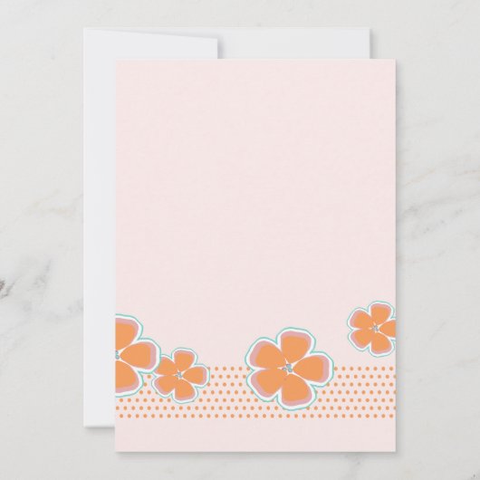 Tropische Luau-partij Kaart (Achterkant)