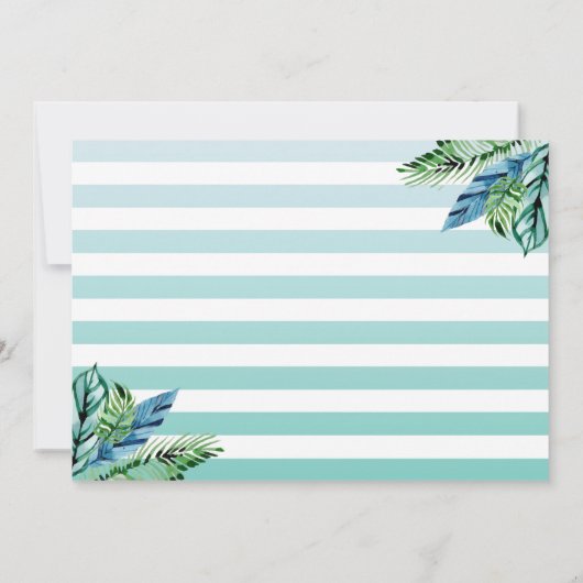 Tropische Luau Party Pineapple Beach Birthday Foto Bedankkaart (Achterkant)